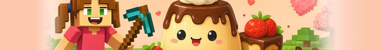 Caramell Purin – Minecraft, Roblox & Hello Kitty Cafe Builds