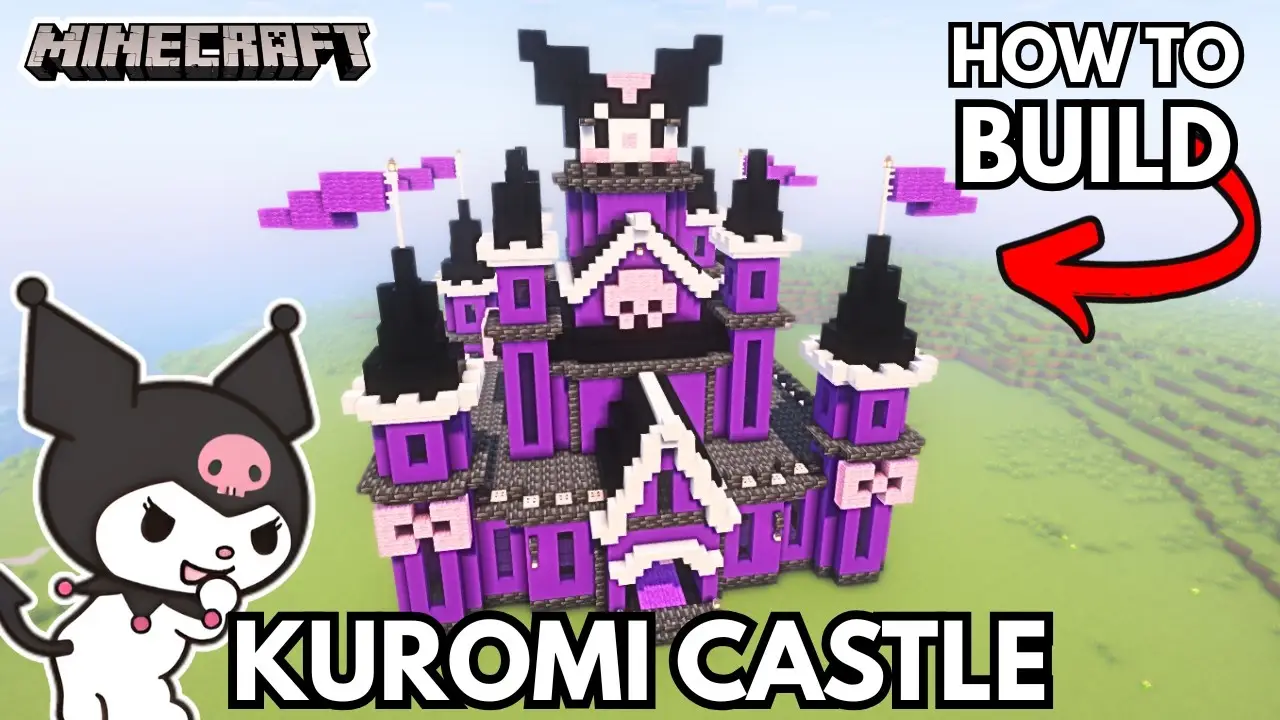 build Kuromi's castle in Minecraft thumbnail