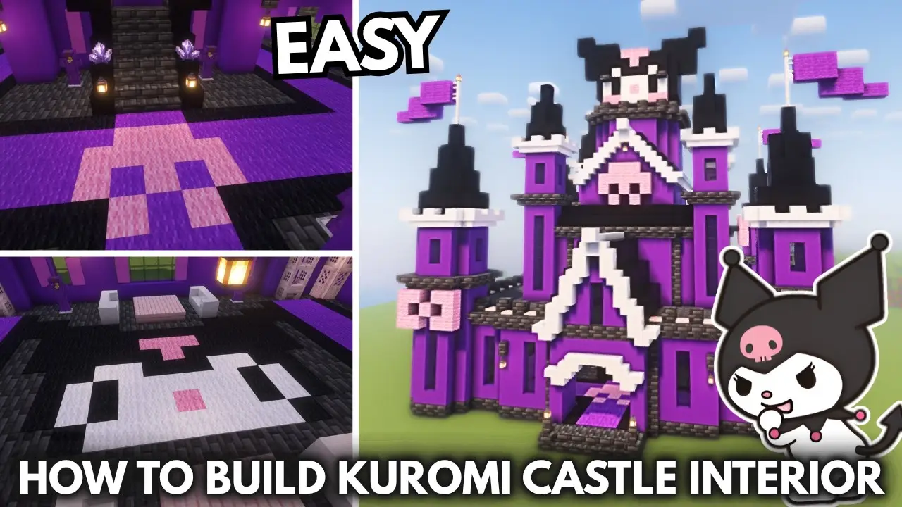 decorate Kuromi's castle in Minecraft thumbnail