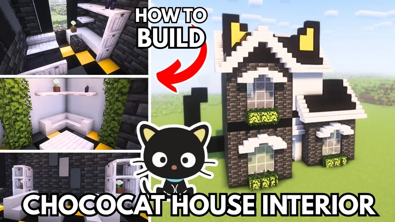 furnish Chococat's house in Minecraft thumbnail